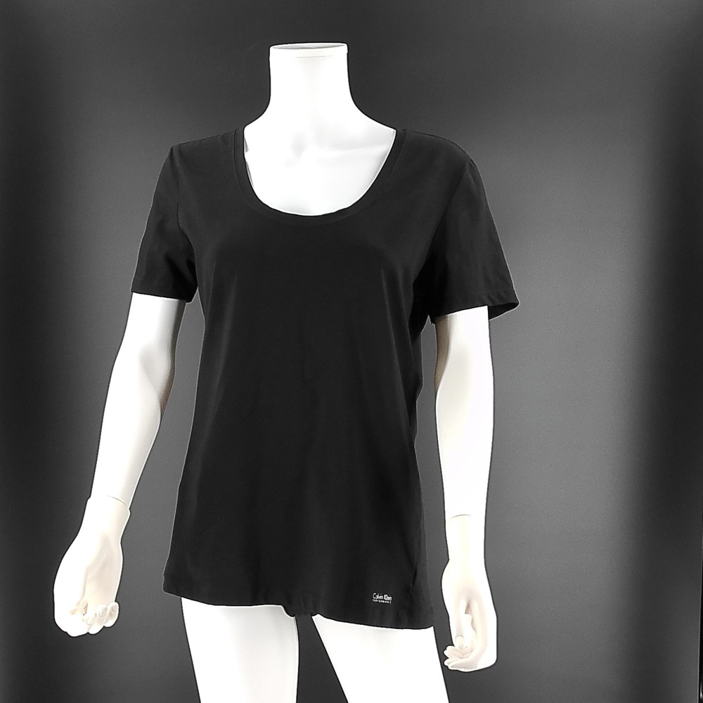 Calvin Klein Performance Womens Black Quick Dry Scoop Neck T-Shirt Size L